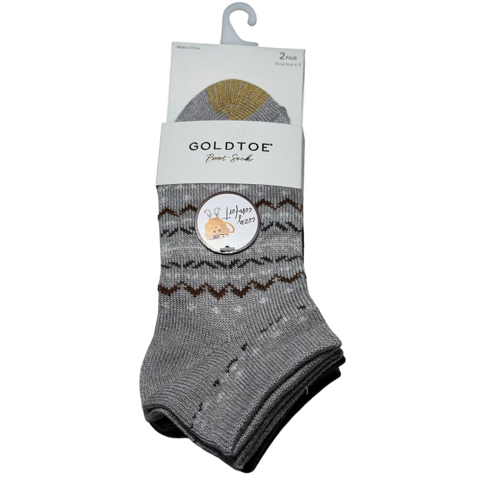 Womenโs Gold Toe 2pk low cut Boot Sock Sz 6-9